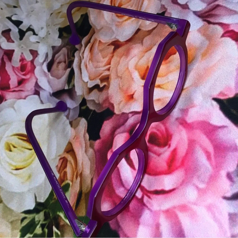 Anne & Valentin Atika 1722 Purple glasses rx no lenses